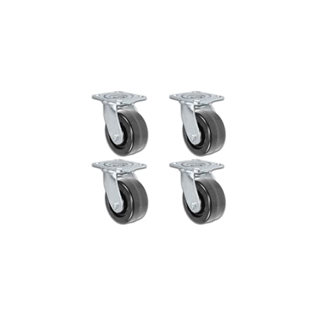 Casterhq 3-1/4"x2", Swivel Caster, Phenolic Wheel, 2,800 Lbs Capa, PK4 HD-SC314-PHAS